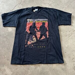 All Sport Bruce Springsteen Tour 2000 T-Shirt Mens XXL Black Concert Band Tee